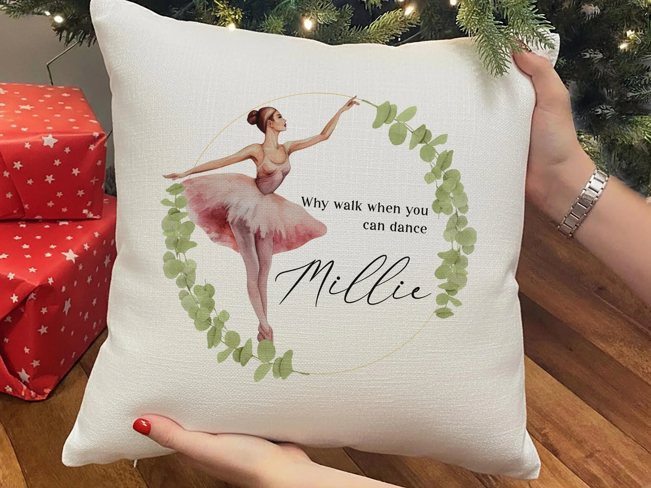 Personalised Ballet Cushion – Custom Ballet Pillow | Girls Bedroom Decor