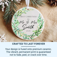 Valentine Owl Ornament - Couple Keepsake Heart Shaped Ceramic Gift 2026 DENMARY