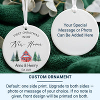 Personalised First Christmas Ornament in New Home - Ceramic Keepsake - Housewarming Gift - New House Xmas Decoration - Gift for Newlyweds