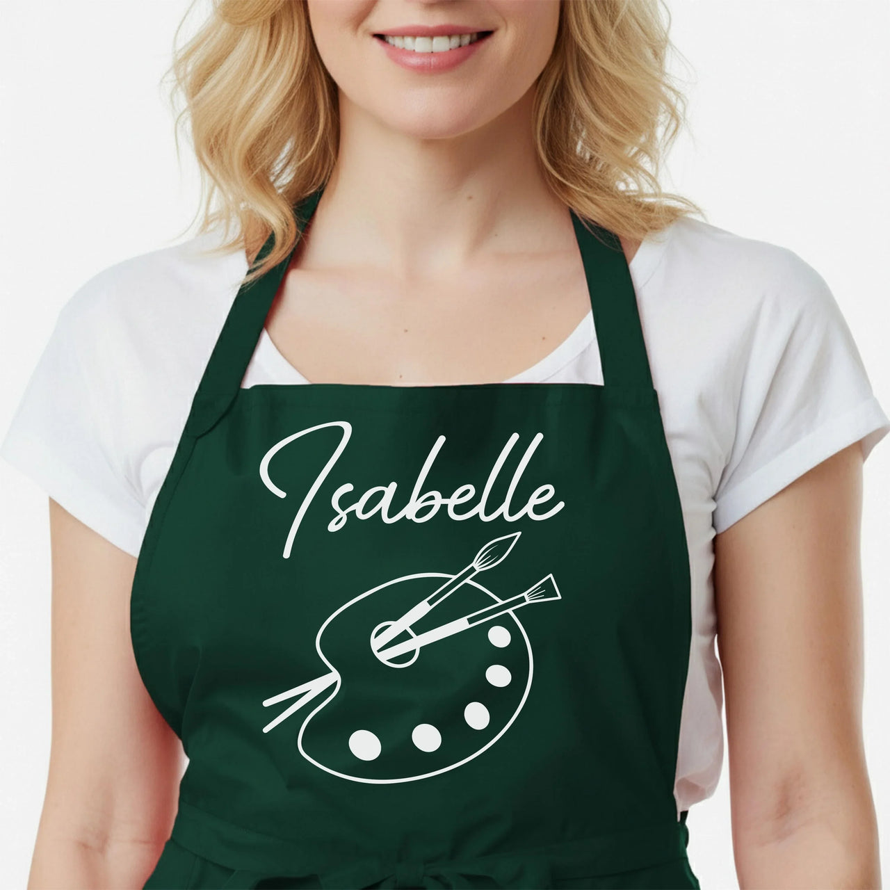 Personalised Painting Apron - Custom Name, Adjustable Fabric, Durable Cotton Blend