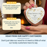 Galentine Day Heart Ornament - Floral Bestie Keepsake with Names & Message