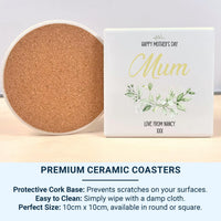 Personalised Mothers Day Mug – Custom Mum Keepsake Present with Gold Script & Florals