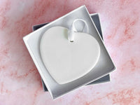 Personalised Anniversary Ornament – Custom Ceramic Heart Keepsake Gift 2025