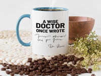 Wise Doctor Quote Mug - Personalised Surname Medical Gift - Inspirational Doctor Appreciation Keepsake