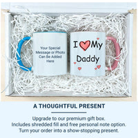 I Love My Daddy Mug _ Personalised Fathers Day Gift from Kids with Heart Design
