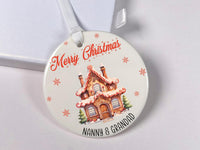 Nanny Grandad Gingerbread Ornament - Snowflake Keepsake for Christmas Tree
