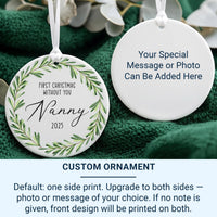Memorial Christmas Ornament 2025 - First Without You Keepsake with Leaf Wreath