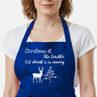 Personalised Holiday Apron – Custom Festive Apron With Adjustable Neck Strap & Gift Box