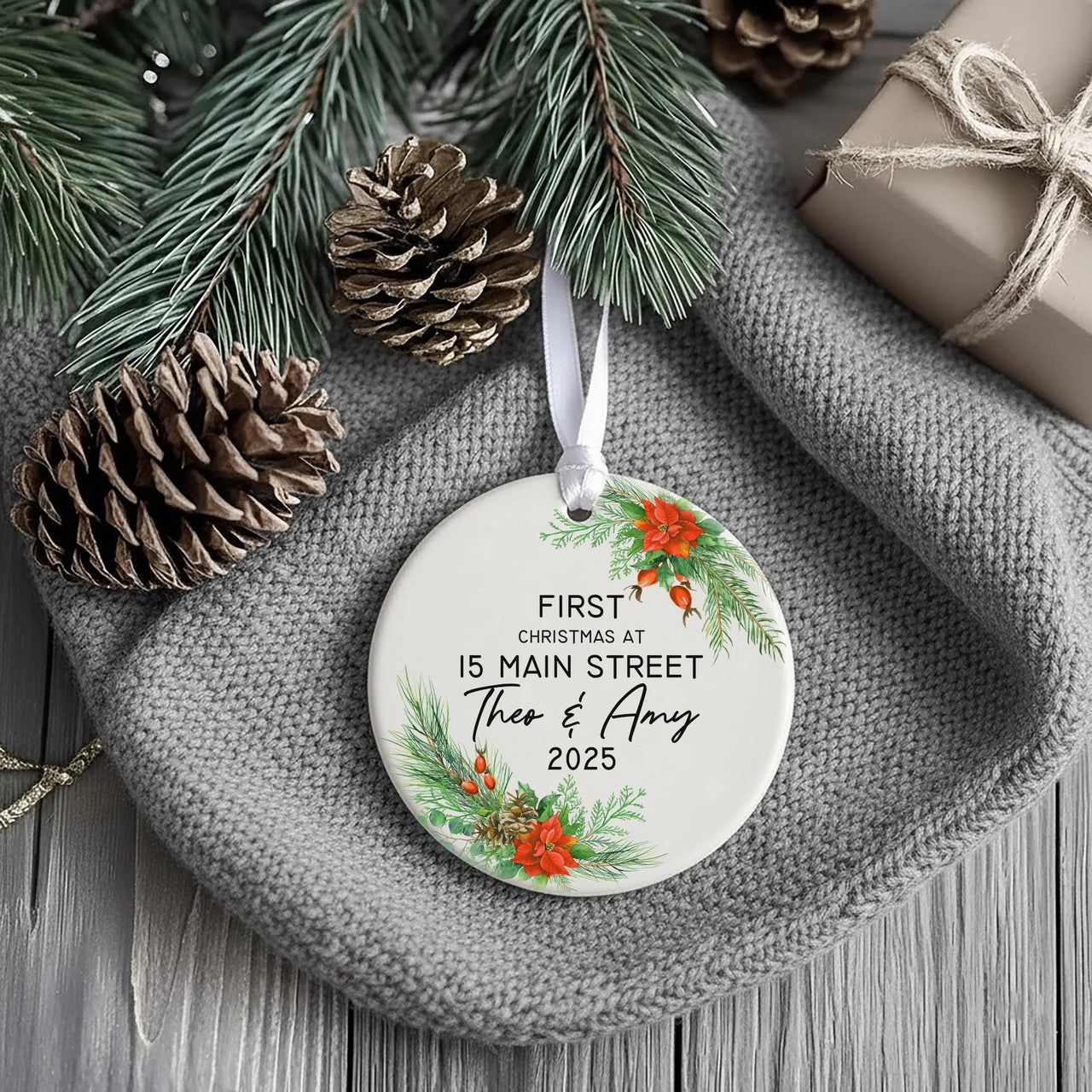 First Christmas Ornament – Personalised Christmas Gift | New Home Keepsake