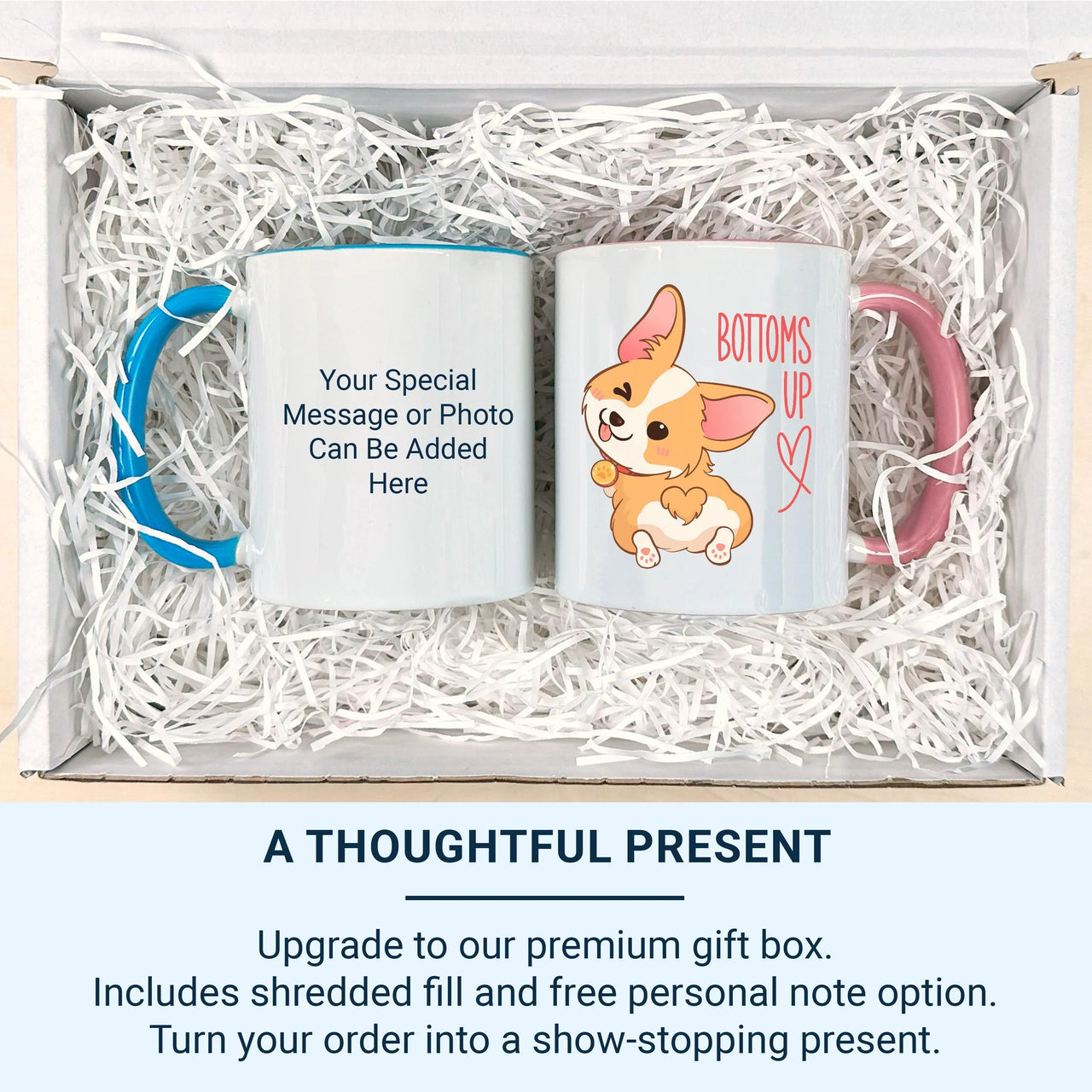 Corgi Mug – Funny Dog Lover Gift With Heart Butt Pup Illustration – Ceramic Coffee Cup