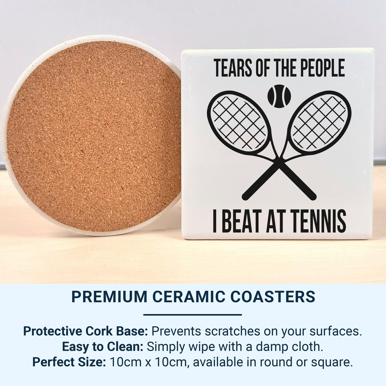 Funny Tennis Victory Mug - Tears of the People I Beat Ceramic Cup - Tennis Gift for Sports Lovers - Coffee Mug for Winners
