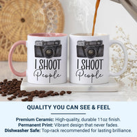 I Shoot People Mug – Gift for Photographers | Photography Cup | Birthday or Christmas Present for Togs | Fun Mug for Him & Her
