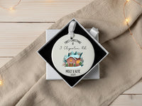 New Home Christmas Ornament 2025 - Snowy House with Address & Names