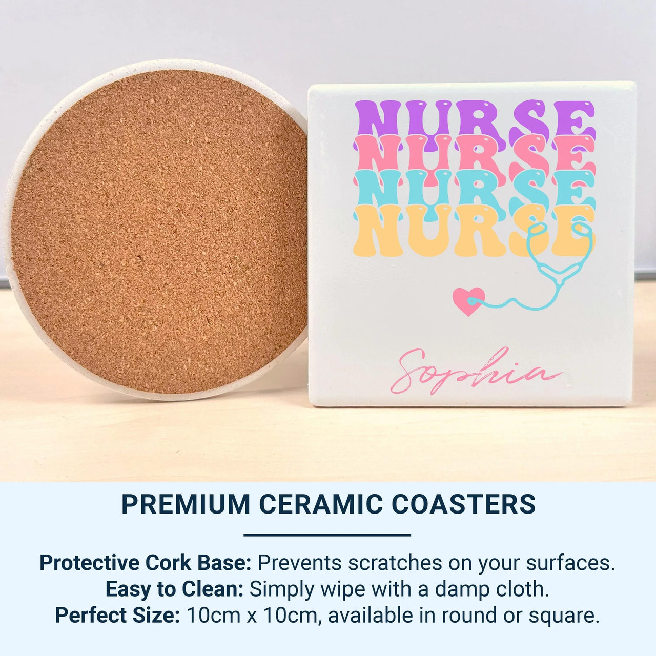 Personalised Nurse Mug – Custom Name Stethoscope Coffee Cup | Nurse Appreciation Gift