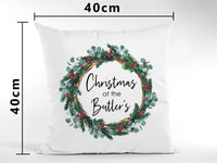 Thumbnail for Personalised Christmas Cushion Cover - Xmas Wreath Decoration  Gift