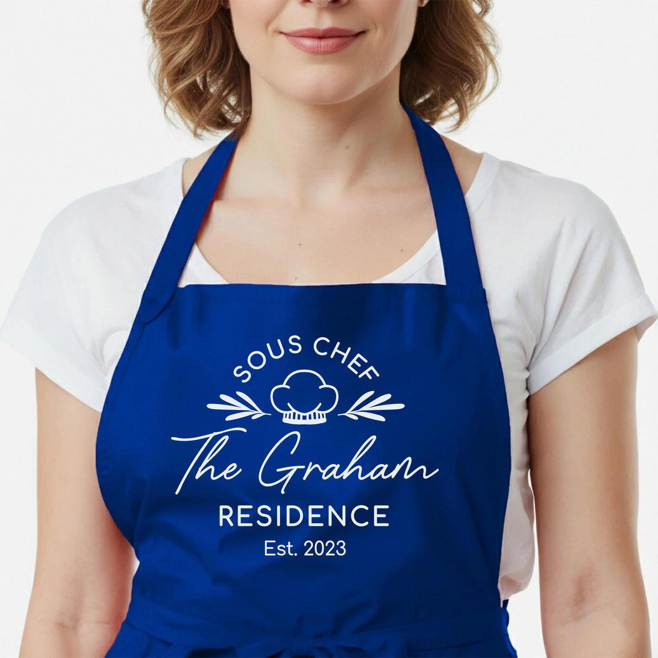 Matching Couple Aprons – Personalised Cooking Aprons With Adjustable Neck Strap