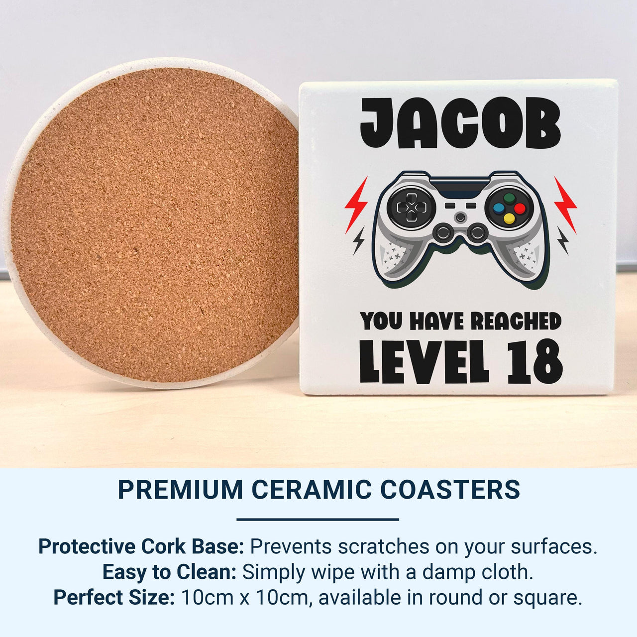 You Have Reached Level 18 Mug - Personalised Gamer Birthday Gift - Custom Name and Age Gaming Design