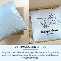 Personalised Heart Cushion – Romantic Couple Gift With Custom Names & Year