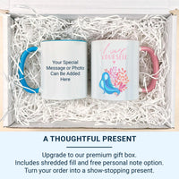 Love Yourself Mug – Motivational Ceramic Coffee Cup with Botanical Art