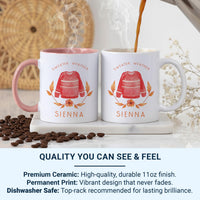 Sweater Weather Personalised Name Mug – Cosy Red Jumper Design for Autumn Lovers, Hygge Evenings and Fall Birthdays