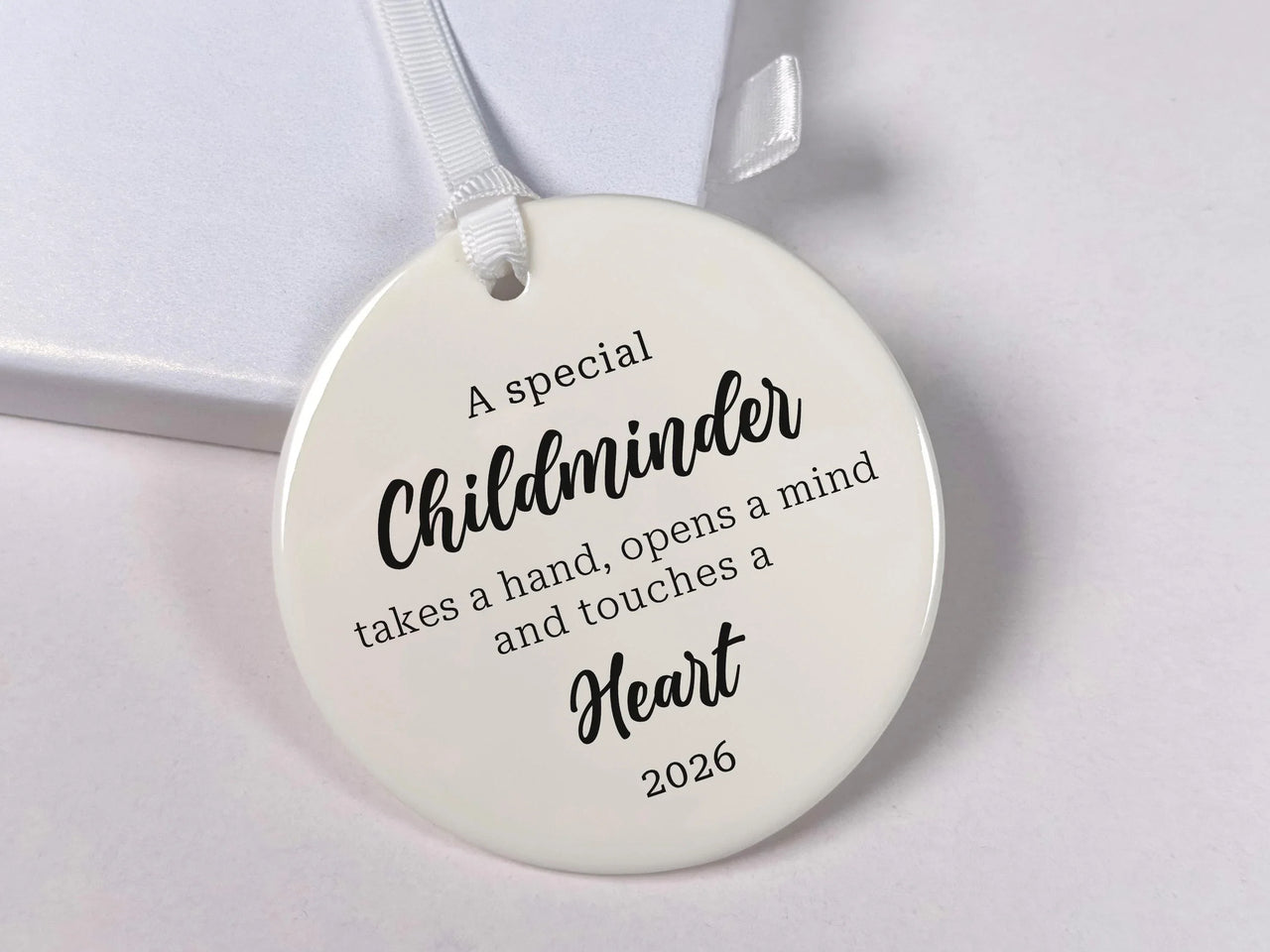 Childminder Ornament 2026 - Heartfelt Quote Keepsake with Name Option DENMARY