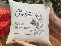 Personalised Book Cushion – Cozy Reading Pillow With Soft Touch Cover