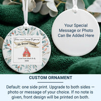 Personalised Christmas Bauble - Custom Ceramic Ornament for Neighbours, Families, Couples - Tree Decoration Gift From Our House To Yours