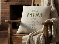 Personalised Mum Cushion – Best Mum Gift With Floral Cushion Cover & Plush Infill DENMARY