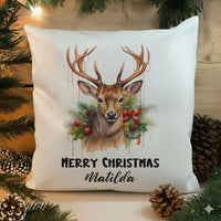 Personalised Christmas Cushion – Custom Holiday Gift Cushion With Soft Touch Cover 18x18in