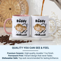 My Daddy Is rOARsome Mug – Personalised Lion and Cub Design with Child’s Name – Father’s Day Gift from Kids