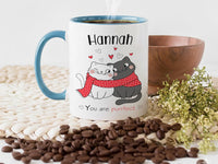 You Are Purrfect Mug _ Personalised Cat Lover Gift with Name and Hearts