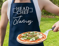 Matching Couple Aprons – Personalised Metallic & Glitter Print Kitchen Gift Set