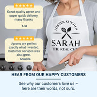 His And Hers Aprons - Custom Couple Aprons Set With Adjustable Neck Strap