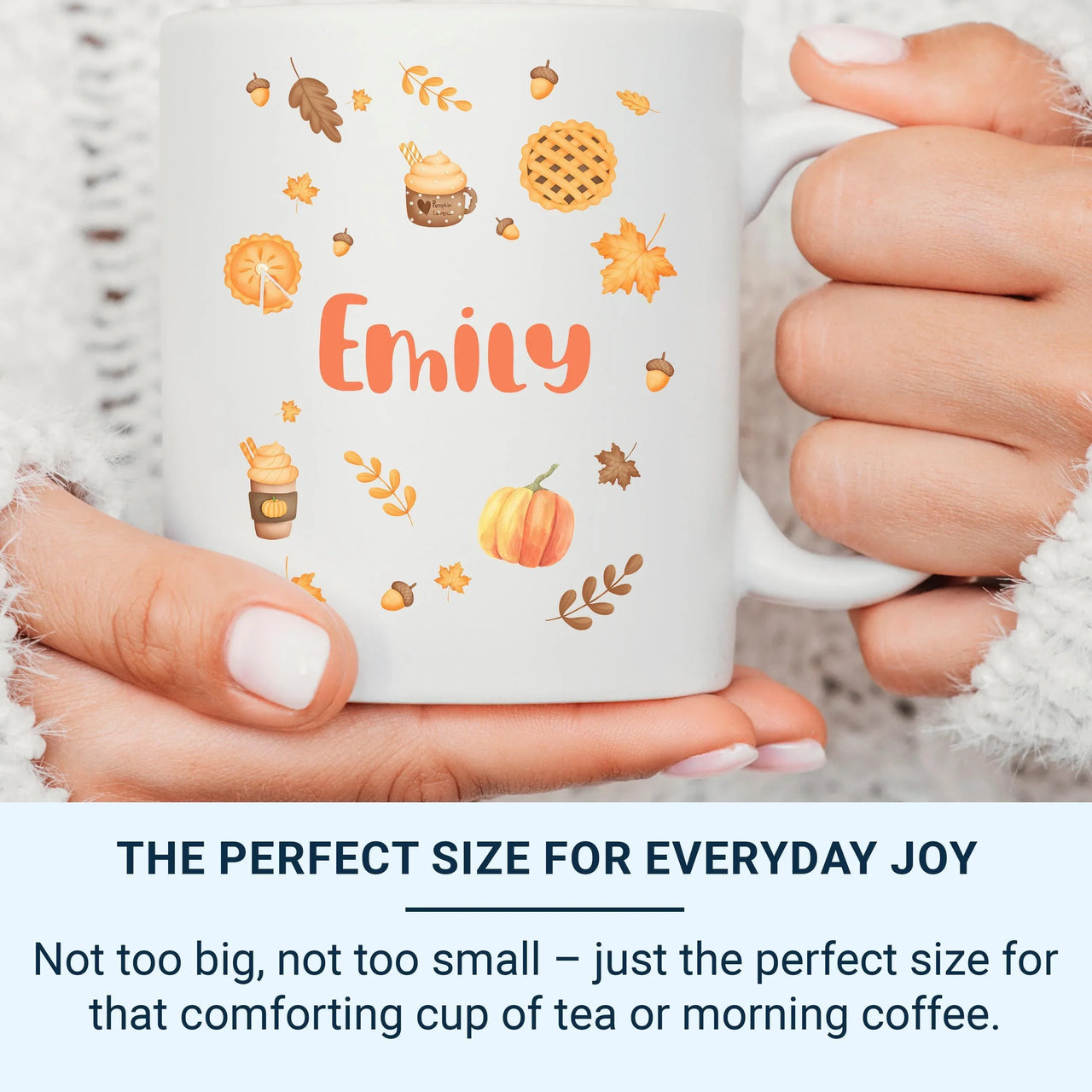 Personalised Autumn Mug – Custom Name Pumpkin Spice Cup | Cosy Seasonal Gift