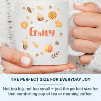 Personalised Autumn Mug – Custom Name Pumpkin Spice Cup | Cosy Seasonal Gift