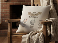 Personalised Mummy Cushion - Cute Family Keepsake with Cat Illustrations & Children's Names