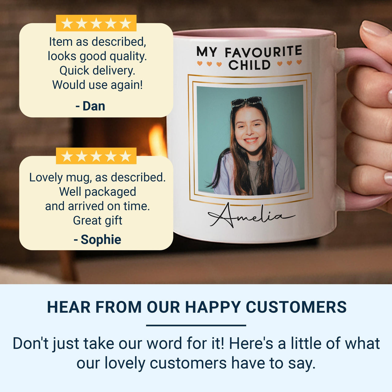 My Favourite Child Personalised Photo Mug - Cheeky Parent-to-Child Gift with Name - Birthday, Christmas and Everyday Family Banter