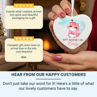 Valentine Kitten Heart Ornament - Playful Keepsake with Name for Cat Lovers DENMARY