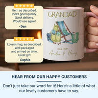 Grandad Gardener Mug – Personalised “Love From” Names – Garden Boots and Tools Design for Birthday, Father’s Day and Everyday Tea