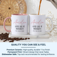 Personalised Good Luck At University Mug, Student Gifts, Best Gift for Friend, Drinking Mug, This Is Totally Not Vodka Funny Coffee Mug