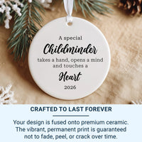 Childminder Ornament 2026 - Heartfelt Quote Keepsake with Name Option DENMARY