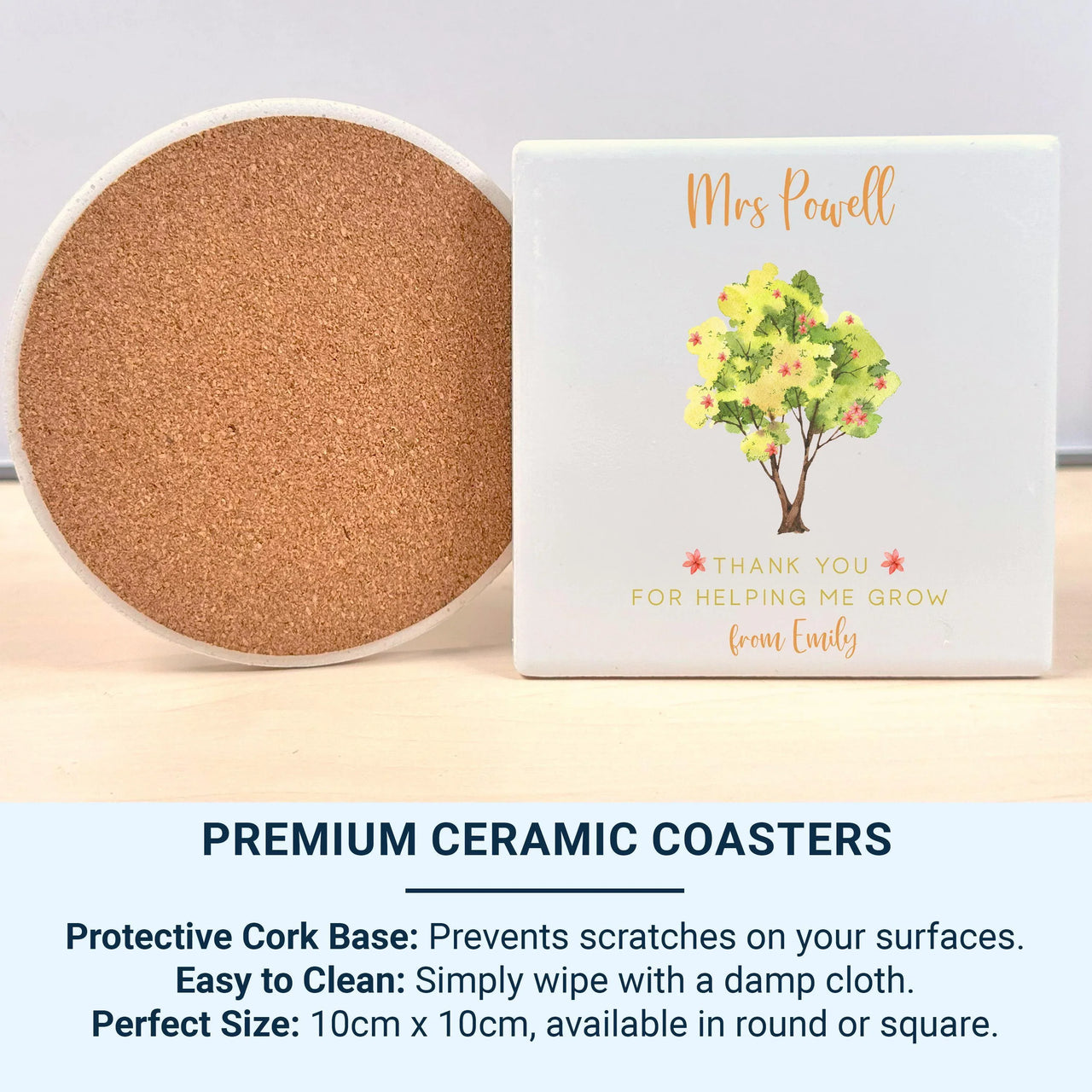 Personalised Teacher Mug – Thank You Gift With Custom Name & End of Term Note