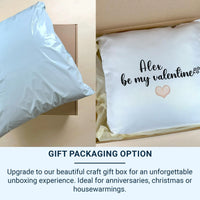 Personalised Valentine Cushion – Romantic Heart Pillow with Custom Name Gift