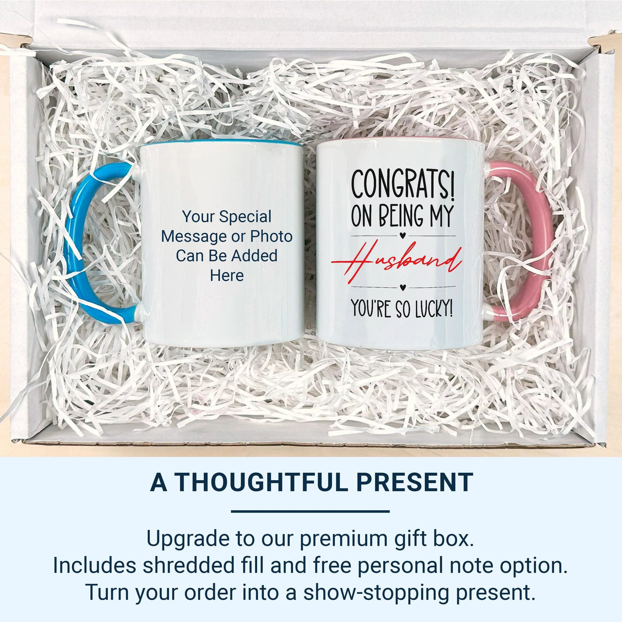 Funny Husband Mug – Bold Black & Red Hearts Anniversary Gift Idea