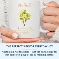 Personalised Teacher Mug – Thank You Gift With Custom Name & End of Term Note