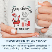 Santa’s Milk and Cookies Personalised Family Mug – Merry Christmas Reserved Cup for Christmas Eve Tradition and Morning Magic