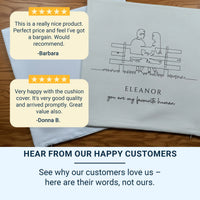 Personalised Couple Cushion – Romantic Bench Pillow with Custom Name & Love Quote