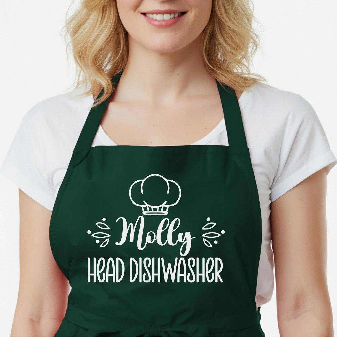 Personalised Couple Aprons - Head Chef & Dishwasher Funny Chef Apron Set