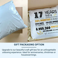 Personalised 17th Anniversary Cushion - Years of Happiness & Memories Keepsake