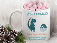 Personalised Uncle Mug – Funny Dinosaur Themed Ceramic Coffee Mug | Birthday Gift